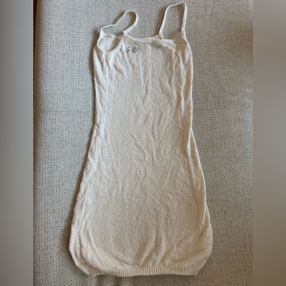 Paloma Wool Logo Cecilia Mini Textured Cotton Beachy Dress Off White Size M NWOT - Picture 3 of 8